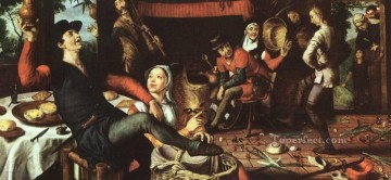  del Pintura - La danza del huevo El pintor histórico holandés Pieter Aertsen
